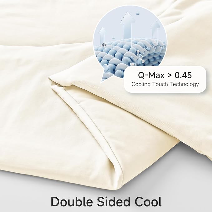 HOMFINE Cooling Comforter Queen Size, Japanese Double-Sided Cold Tech Fabric - Image 3