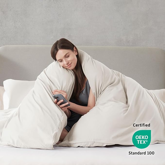 Nestl Off White Duvet Cover King Size - Image 3