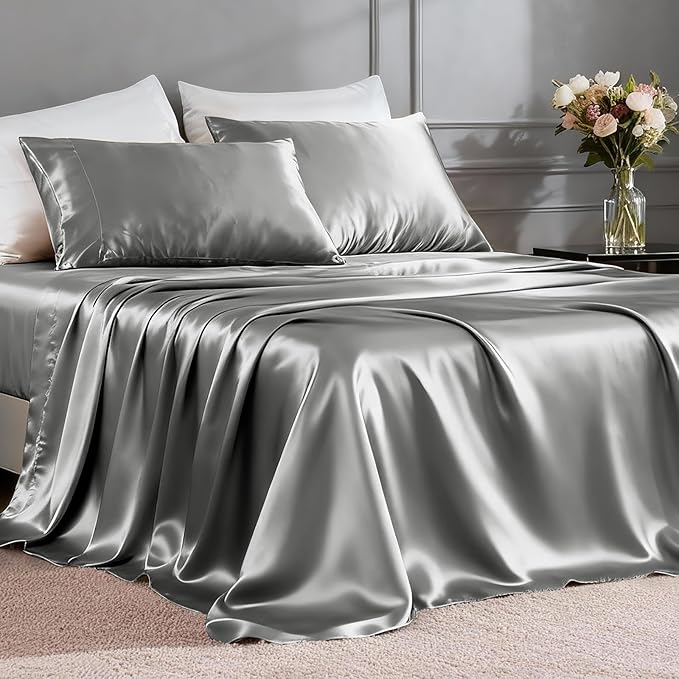 FreshCulture Satin Sheets King Size by FreshCulture