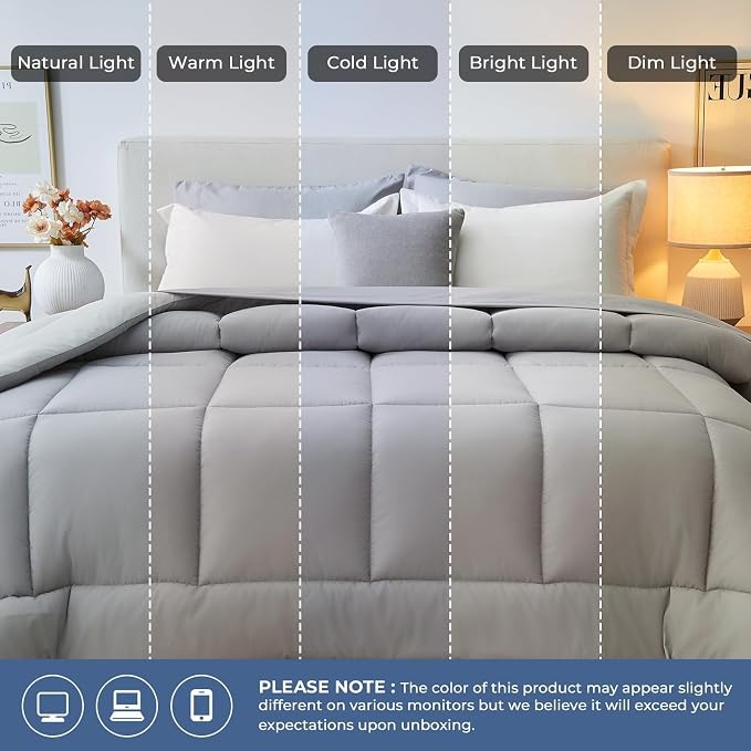 Sasttie King Size Comforter Set, 7 Pieces Bed in a Bag King, Complete Bedding - Image 8