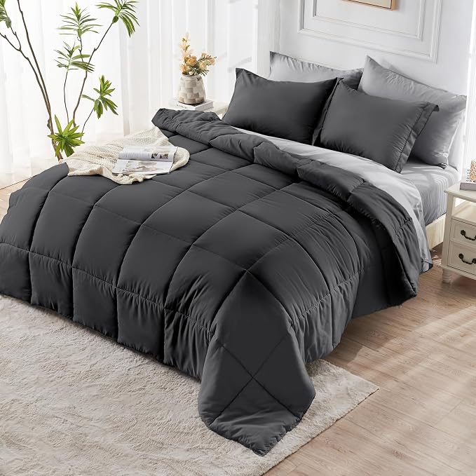 JOLLYVOGUE California King Comforter Set, Ultra-Soft Bed in a Bag Cal King Size - Image 8