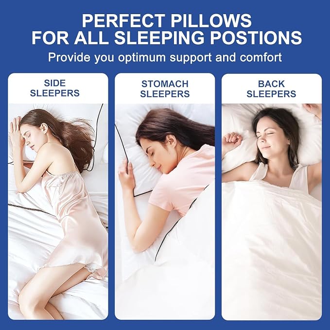 Premium Pillows Standard Size Set of 4, Fluffy and Supportive 7D Down - Image 9