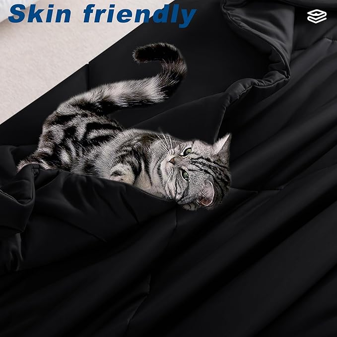 Cooling Comforter Queen Size, Double-Sided Cold Tech Fabric Quilted Bed - Image 5