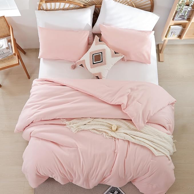 weigelia Pink Comforter Full Size Set – Soft All-Season Bedding - Image 4