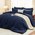 MUXHOMO 7 Pieces California King Comforter Set, Soft Bed in a Bag Cal King Size by MUXHOMO