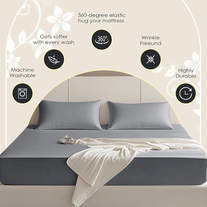 FreshCulture Twin XL Fitted Sheet Only – Premium Hotel-Quality Fitted Sheet - Image 4