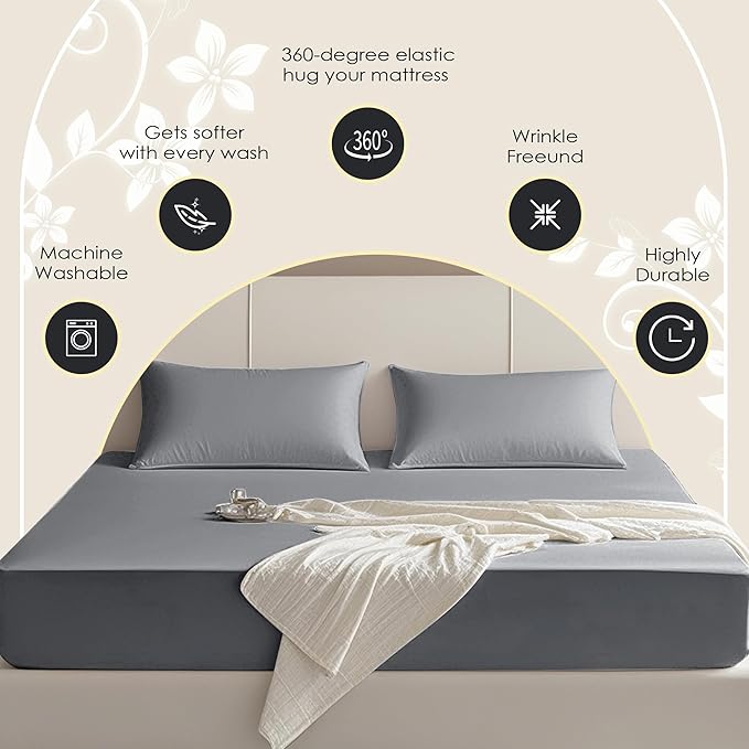 FreshCulture California King Fitted Sheet Only – Premium Hotel-Quality Fitted - Image 4
