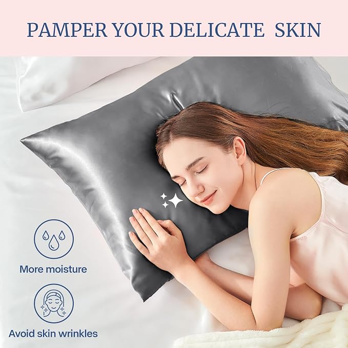 BEDELITE Satin Pillowcase for Hair and Skin, Super Soft and Cooling Similar to - Image 3