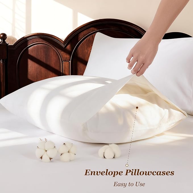 LBRO2M 100% Cotton Sheets Set Deep Pocket 24", 1000 Thread Count King Size 4 - Image 6