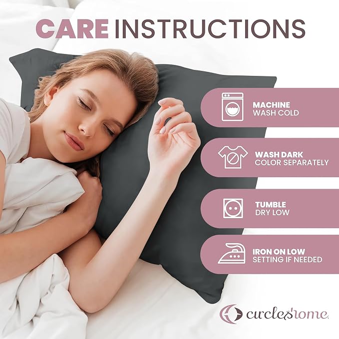 CirclesHome Pillow Protectors 4 Pack Queen Zippered - Image 8