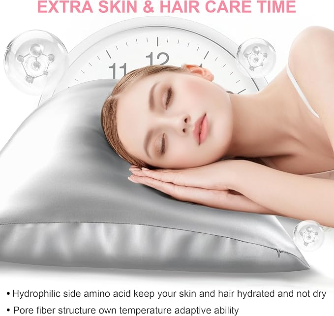 Silk Pillow Cases 2 Pack Queen Size - Image 3