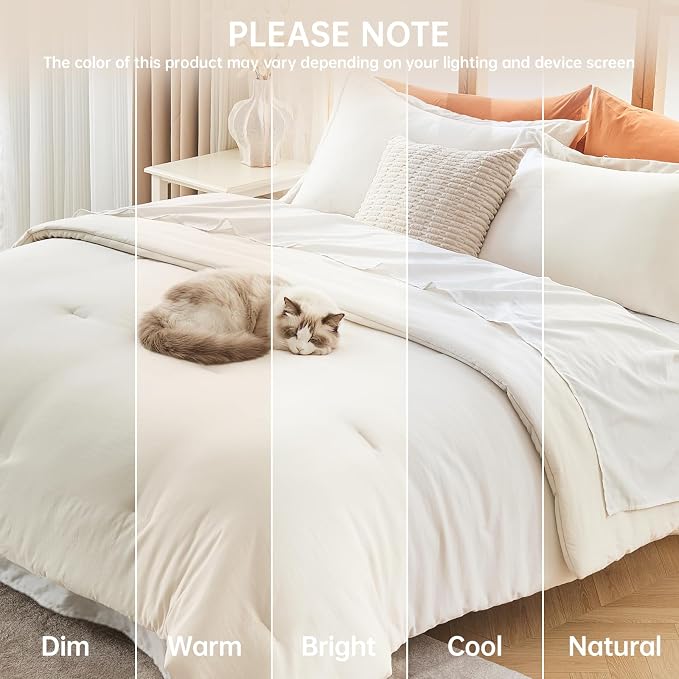 MUXHOMO King Size Comforter Set, All Season Ultra Soft Down Alternative Bedding - Image 9