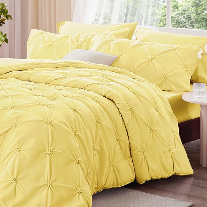BEDELITE Light Yellow Queen Comforter Set - Image 2
