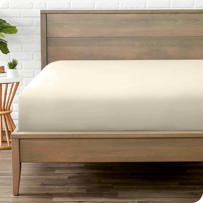 Bare Home Fitted Bottom Sheet Short Queen Size by BareHome