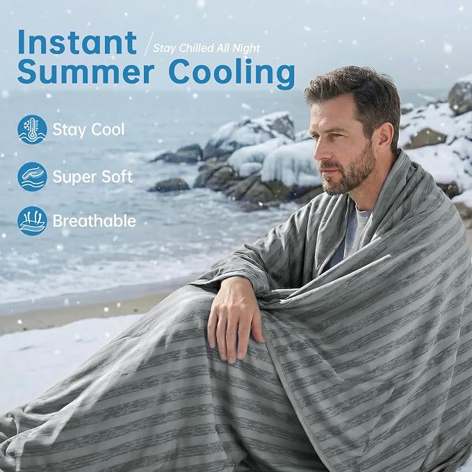 Guohaoi Cooling Blankets for Hot Sleepers, Arc-Chill Q-Max >0.5 Cool Fiber - Image 5