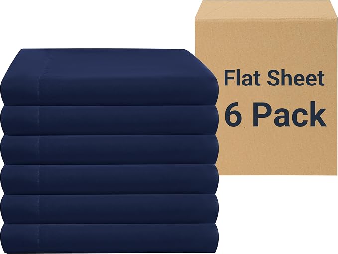 ZPECC Bulk Flat Sheets Only Twin Size 6 Pack, Easy Sort Top Bed Sheet by by ZPECC-ABrandThatHasBeenFocusedOnBabyProductsFor18Years