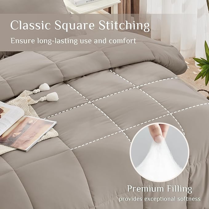 JOLLYVOGUE Full Comforter Set, Ultra-Soft Bed in a Bag Full Size 7 Pieces - Image 3