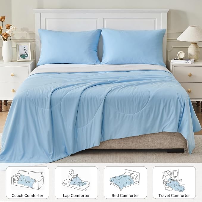 HOMFINE Cooling Comforter Twin Size, Japanese Double-Sided Cold Tech Fabric - Image 6