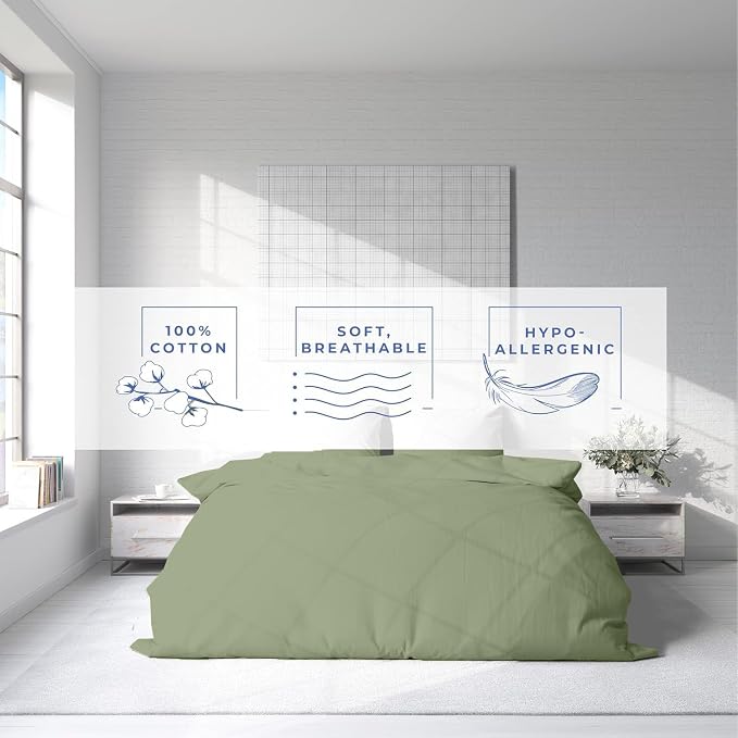 Kotton Culture 3 Pc California King Duvet Cover Set-100% Egyptian Cotton 600 - Image 5