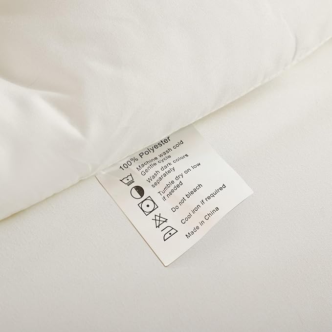 ROSGONIA Oversized King Comforter Ivory - Image 9