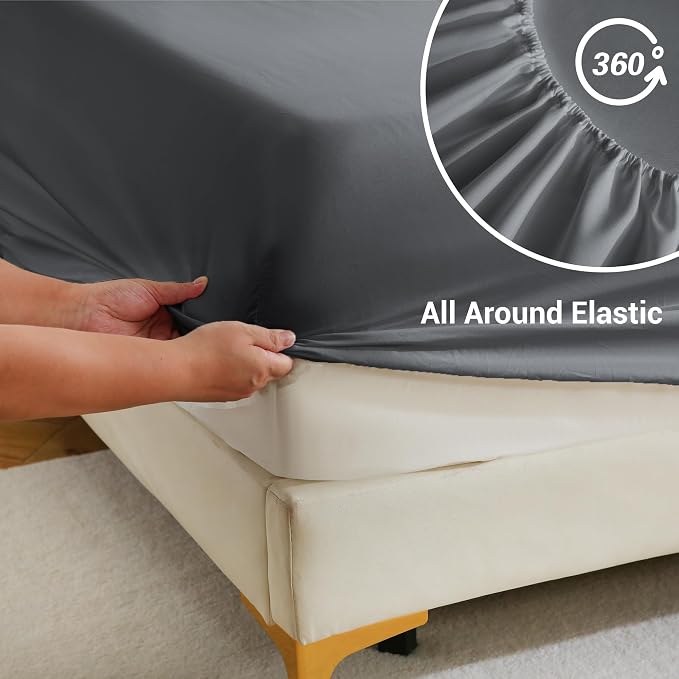 Bulk Twin Fitted Sheet Only Deep Pocket 6 Pack, Quick Sort Bottom Bed Sheets - Image 4