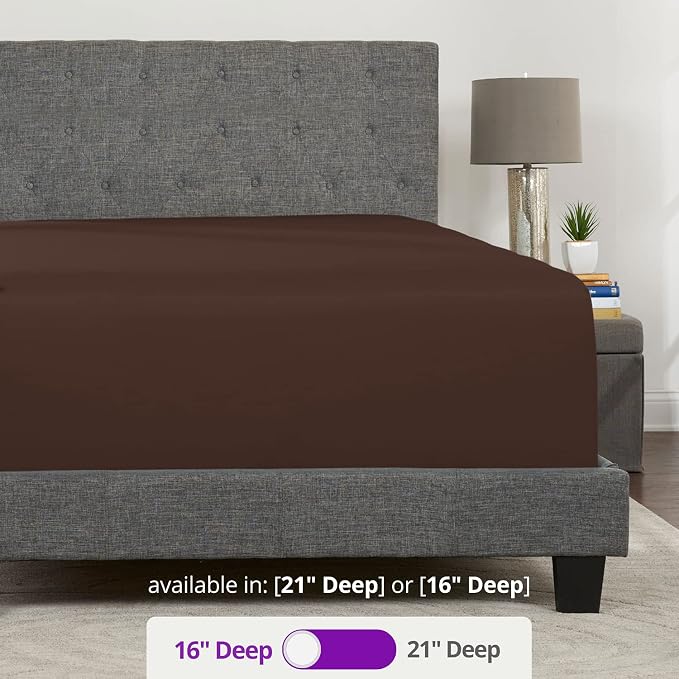 California King Fitted Sheet Deep Pocket – Real 16” Cal King Fitted Sheet Fit - Image 3