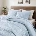 WDCOZY Light Blue Twin Size Quilt Bedding Set by WDCOZY