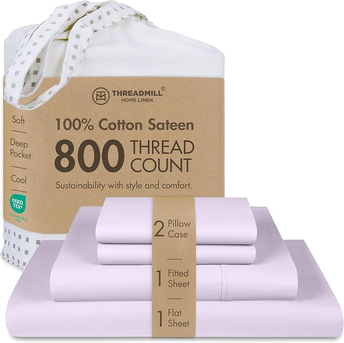 Threadmill Queen Sheet Set | 800 Thread Count Queen Bed Sheets by ThreadmillHomeLinen