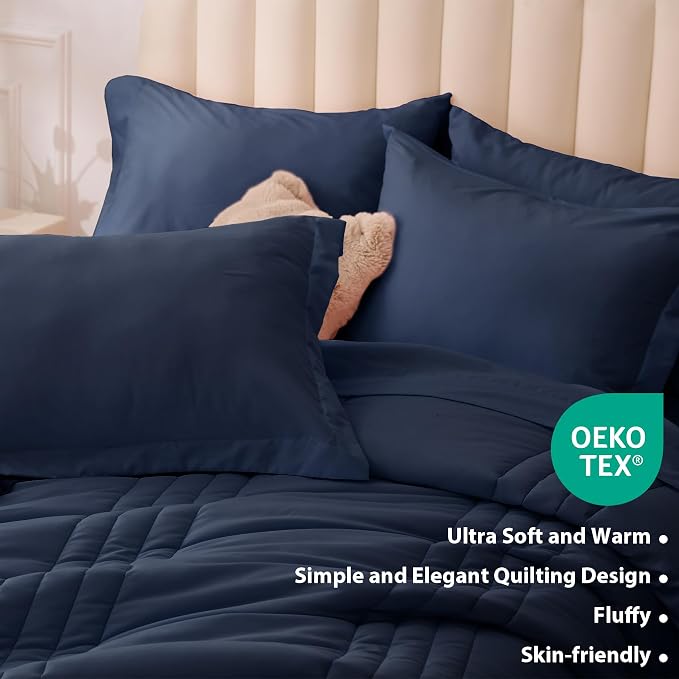 Twin Comforter Set Navy - Image 5