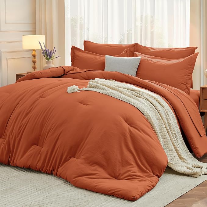MUXHOMO 5 Pieces Twin Comforter Set, Soft Bed in a Bag Twin Size, All Season by MUXHOMO
