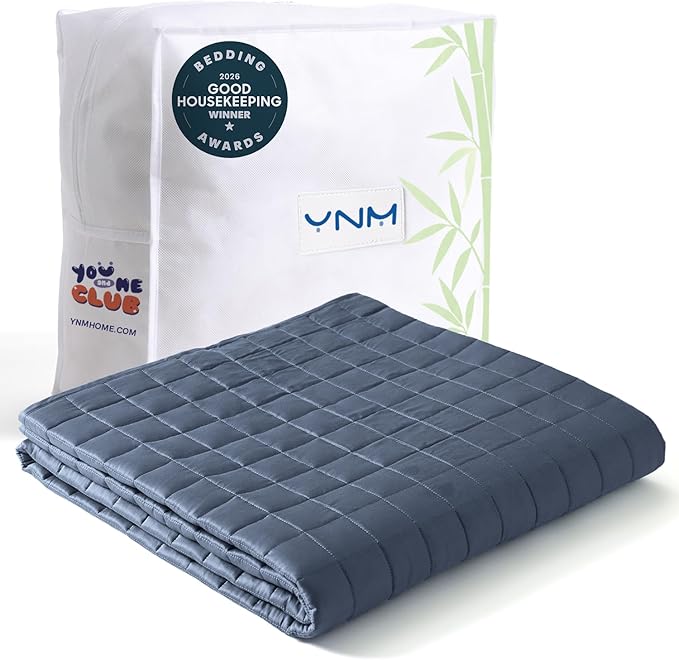 YnM Cooling Weighted Blanket for Adults, 15lbs Heavy Bed Throw for One Person by YNM
