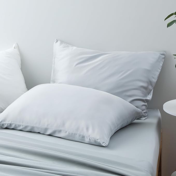 Bamboo Viscose Zippered Pillow Cases King Size Set of 2, 400 Thread Count - Image 8