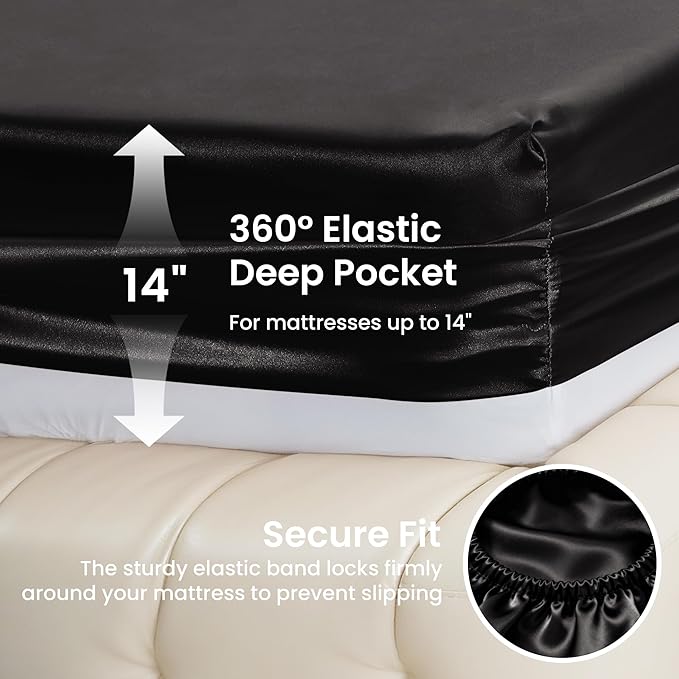 Love's cabin California King Satin Sheet Sets - Image 4