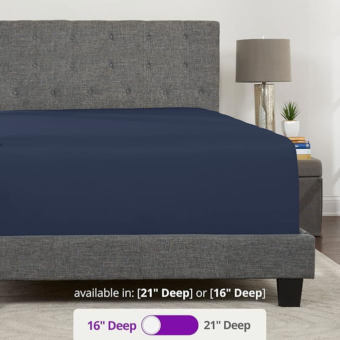 California King Fitted Sheet Only – REAL Extra Deep Pocket Cal King Size Fitted - Image 3