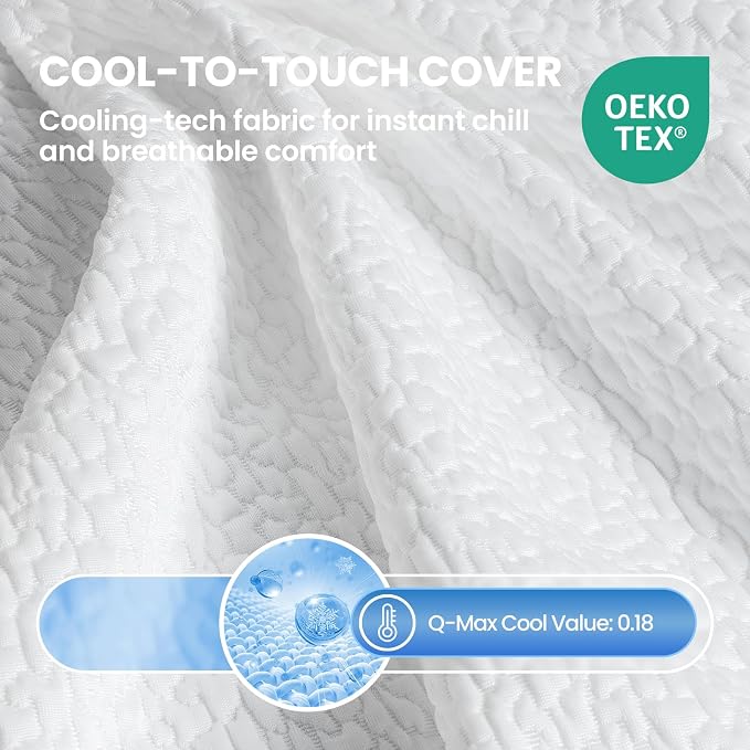BedStory Cooling Mattress Topper King Size, 3 Inch Gel Infused Memory Foam - Image 3