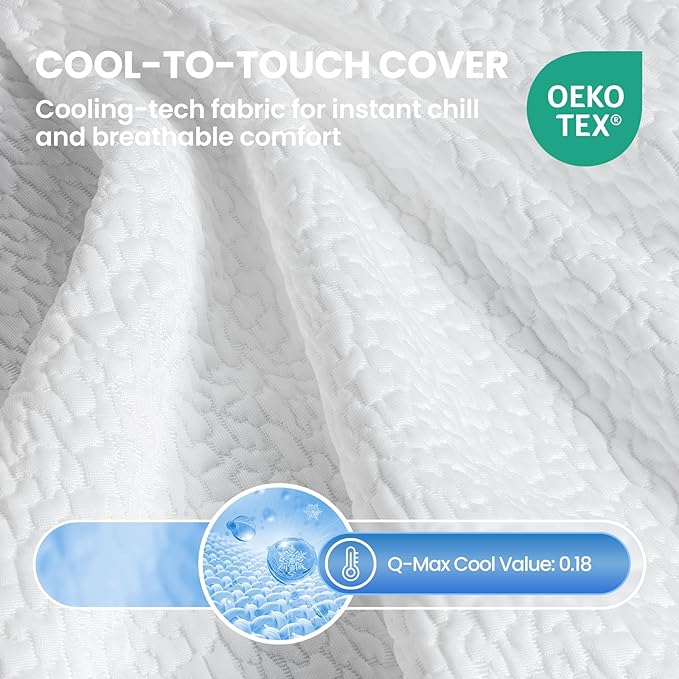 BedStory Cooling Mattress Topper Twin XL, 3 Inch Gel Infused Memory Foam Topper - Image 3