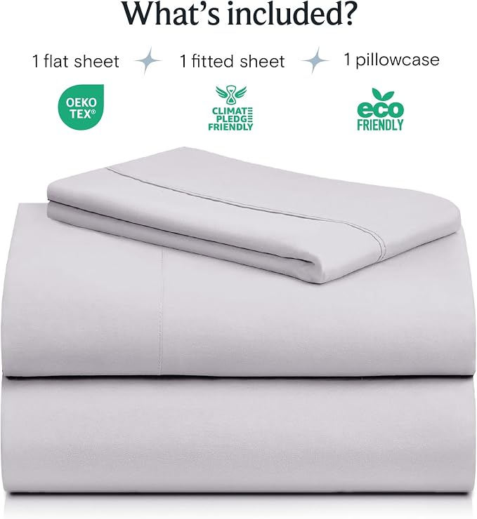 LuxClub 3 PC Twin Sheet Set, Deep Pockets Wrinkle Free Cooling Bed Sheets Hotel - Image 2