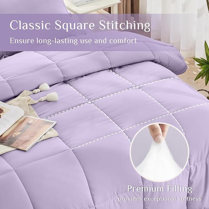 JOLLYVOGUE Full Comforter Set, Ultra-Soft Bed in a Bag Full Size 7 Pieces - Image 3