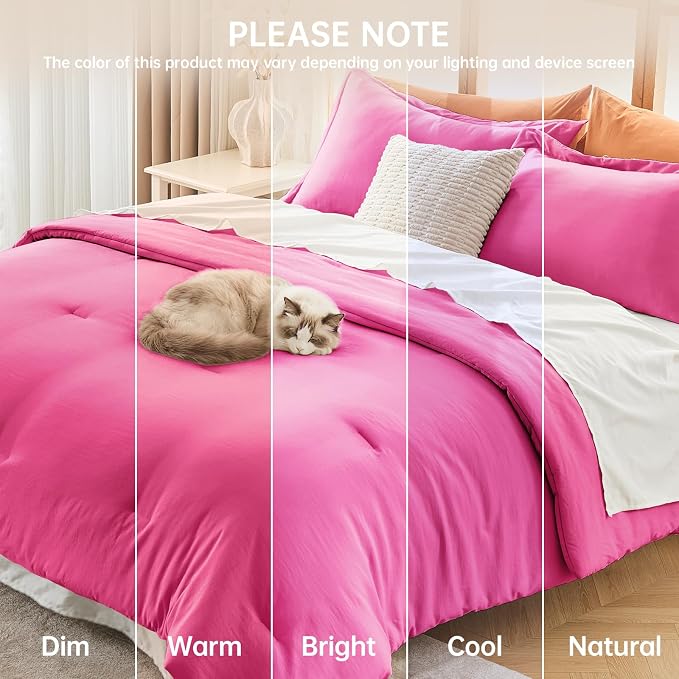 MUXHOMO King Size Comforter Set, All Season Ultra Soft Down Alternative Bedding - Image 9