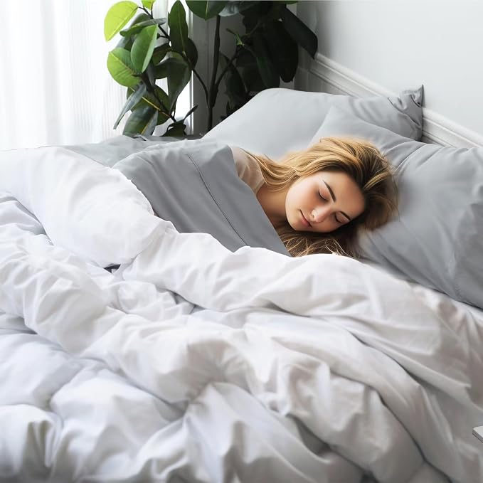 Bamboo Viscose Flat Sheets Only, 400 Thread Count Sateen Weave Cal King Size - Image 6