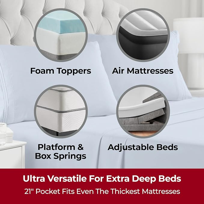Mellanni Extra Deep Queen Sheets - Image 2