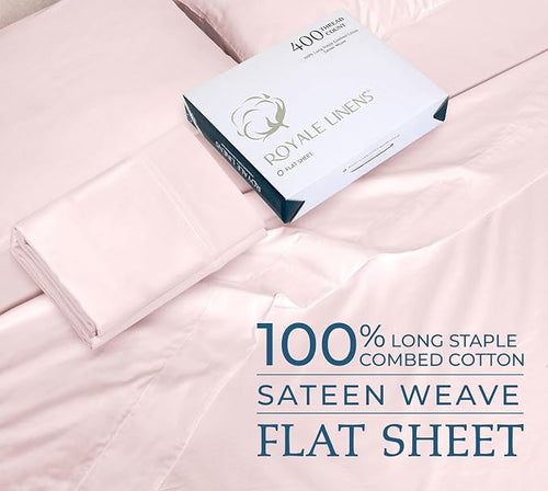 400 Thread Count 100% American Grown Cotton Flat Sheet - Image 2