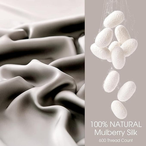 100% Silk Pillow Cases 2 Pack King Size Mulberry Silk Pillowcase - Image 2