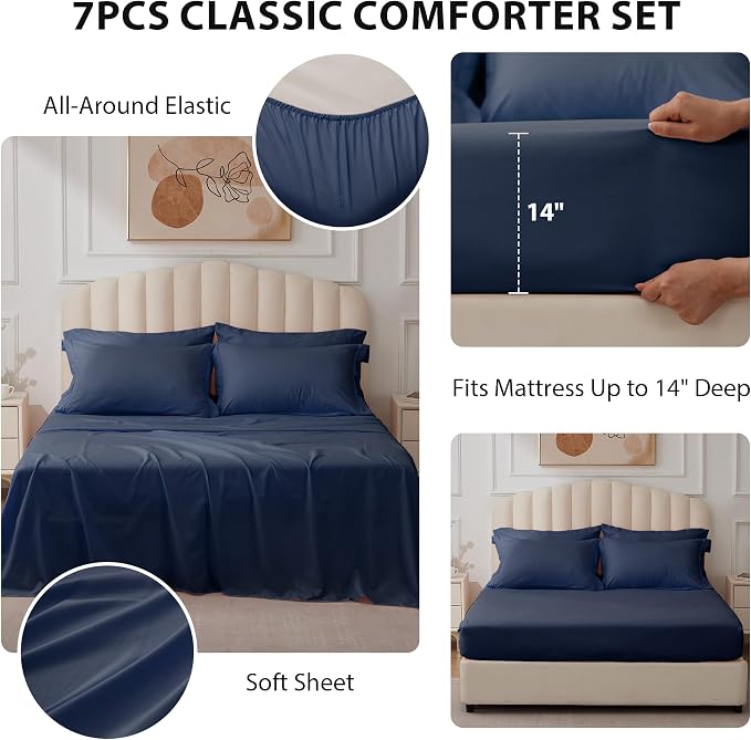 Full Comforter Set Navy - Image 3