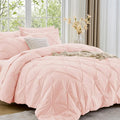Sasttie Twin Comforter Set, 5-Piece Bed in a Bag, Pintuck Bedding Sets by SASTTIE
