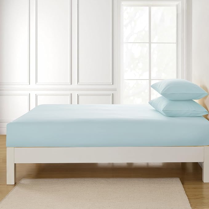 Twin XL Fitted Sheet Only with Full Elastic & Built in Corner Sheet Straps to - Image 4
