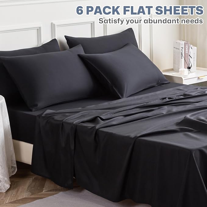Lavisun Flat Sheets only, 6 Pack Bulk Top Sheets - Image 2