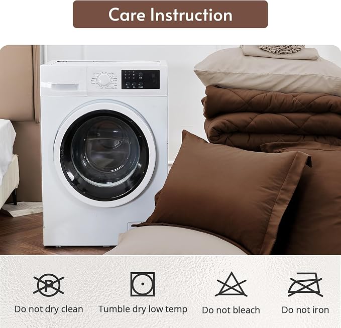 MUXHOMO 5 Pieces Twin XL Comforter Set, Reversible Bed in a Bag Twin XL Size - Image 9