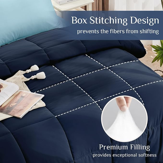 JOLLYVOGUE Twin XL Comforter Set, Ultra-Soft Bed in a Bag Twin XL Size 5 Pieces - Image 3