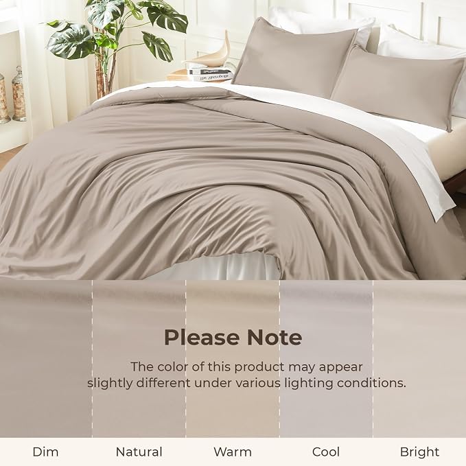 Litanika Light Coffee Comforters Oversized King Size, 3 Pieces Lightweight - Image 8